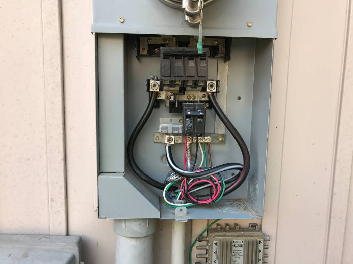installed new wiring in meter can for new control panel 9-29-17