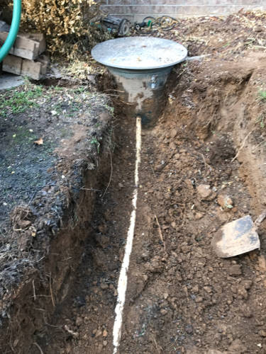 sewer pipes failed because soil was not compacted from previous installation 9-29-17