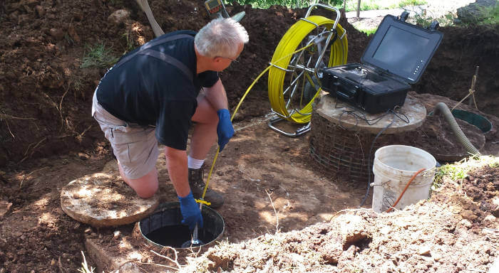 using sewer camera to diagnose issues in lateral lines