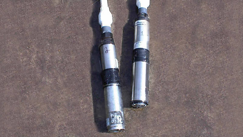 two effluent sewage pumps
